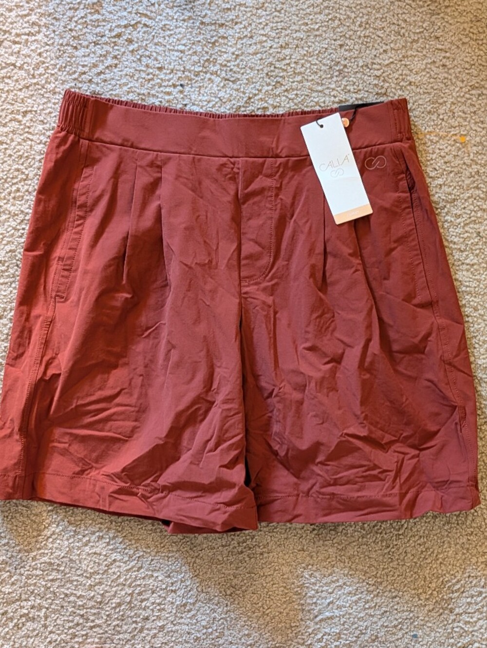 CALIA by Carrie Underwood Rust Red Athletic Shorts